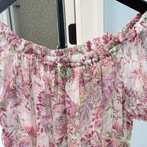 MISA Los Angeles ..Off shoulder Floral Romper